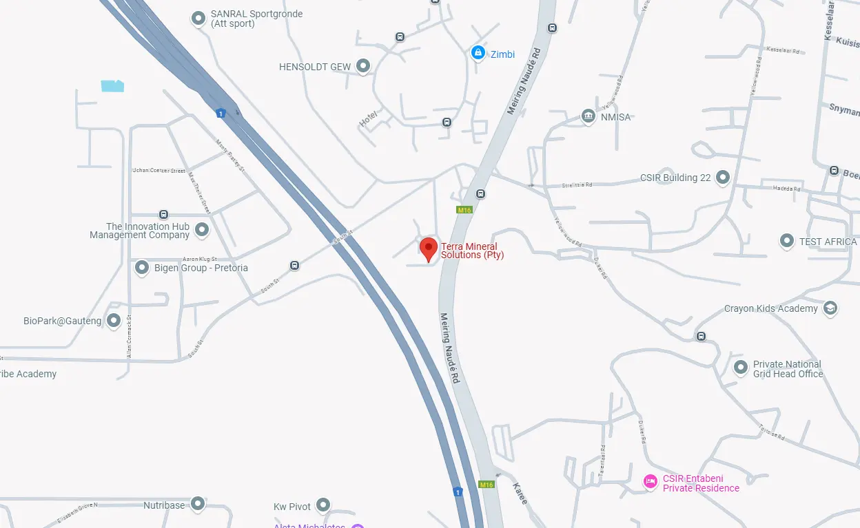 Map to Terra Mineral Solutions